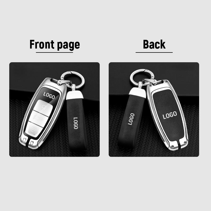 Premium leather key cover for Audi keys incl. keyring hook + leather ,  24,50 €